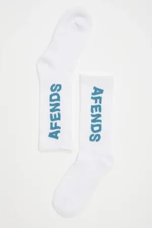 Afends Vortex - Recycled Crew Socks - White