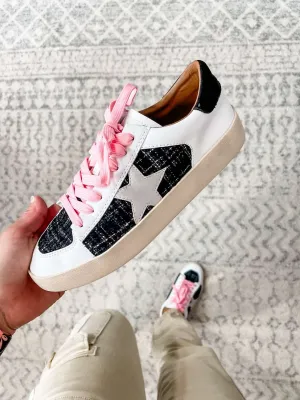 Another Round Sneakers in Black Tweed (7-11)