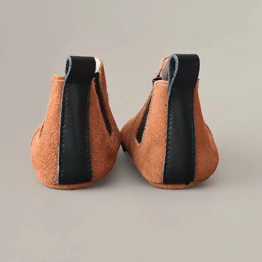 Baby - Chelsea Booties - Brick with Black Detail