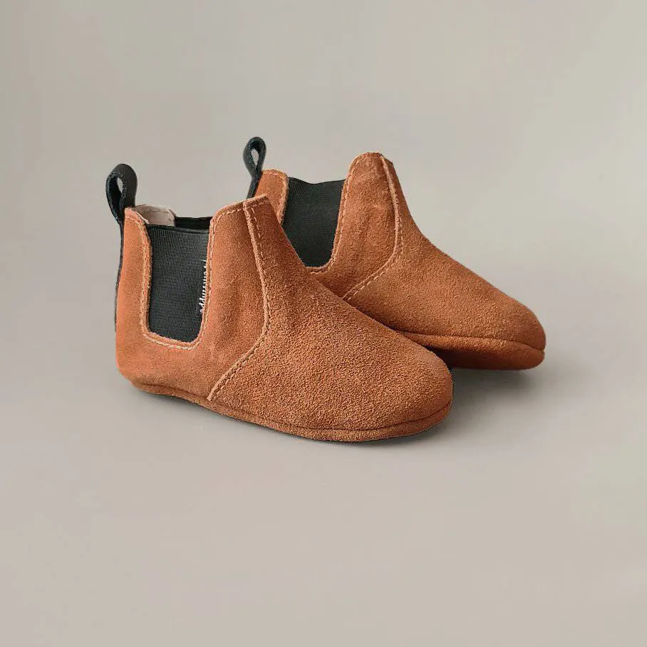Baby - Chelsea Booties - Brick with Black Detail
