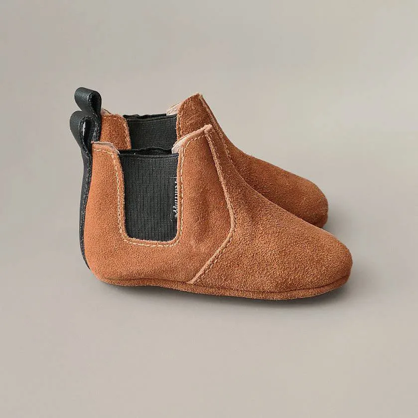 Baby - Chelsea Booties - Brick with Black Detail