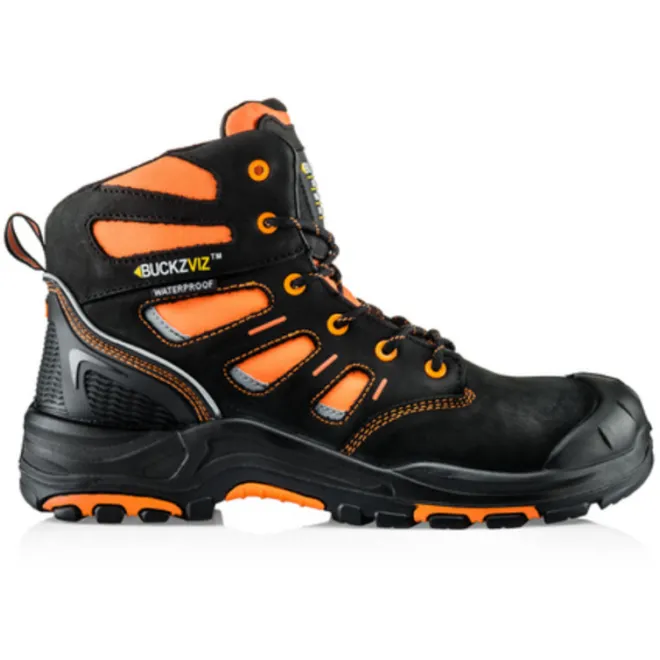 Buckler Safety Lace Boot – BVIZ2/OR | Hi-Vis, Waterproof & Slip-Resistant