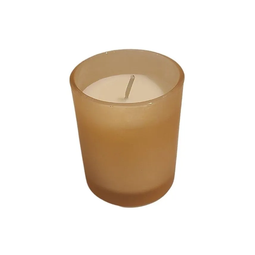 Candle - Glass Jar Mini Orange with Essential Oil - Vanilla Scent