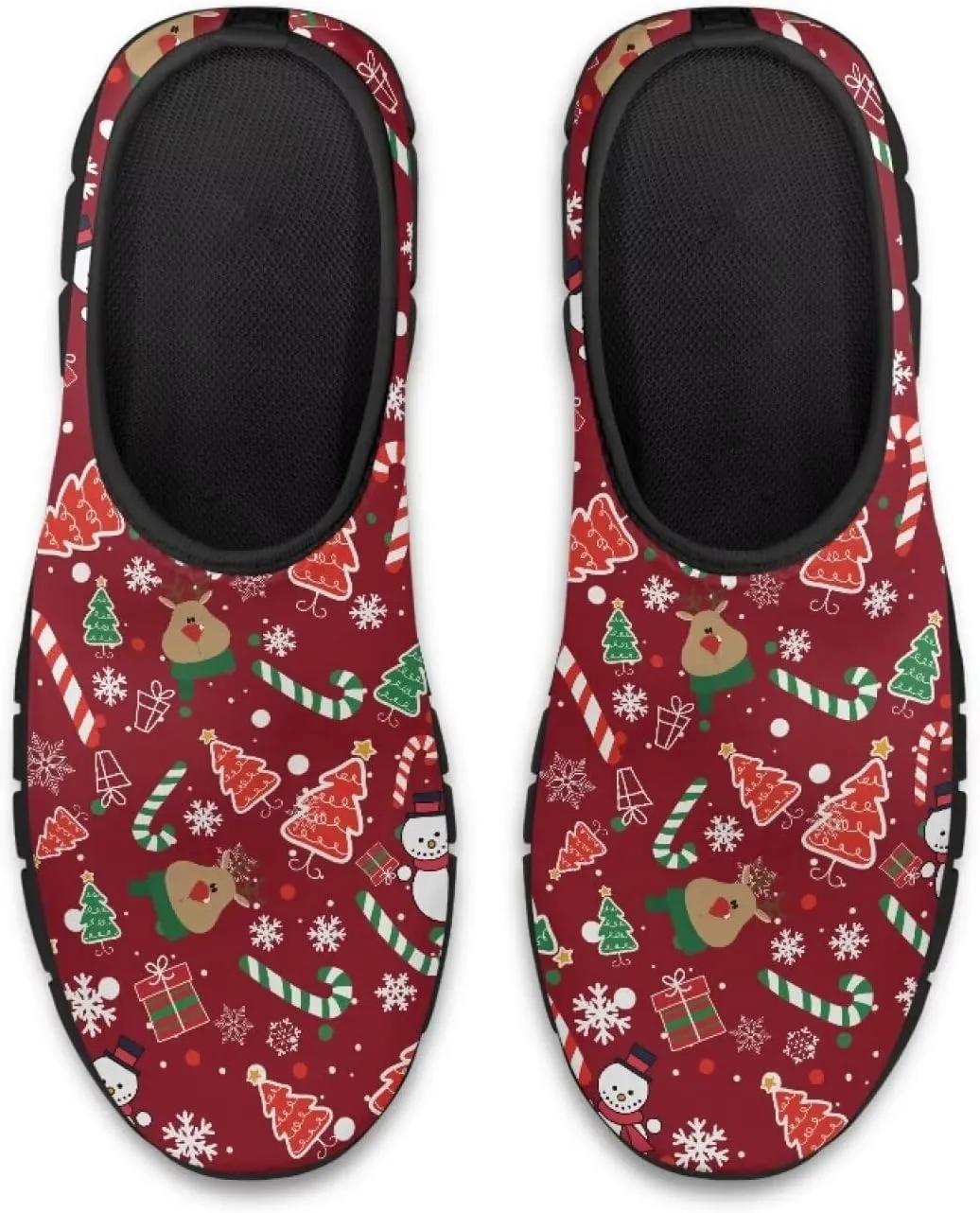 Christmas Sneakers for Women Casual Comfortable Lightweight Low-Top Slip-On Sneakers Breathable Outdoor Sport Walking Shoes for Teen Girls US 5.5-11.5