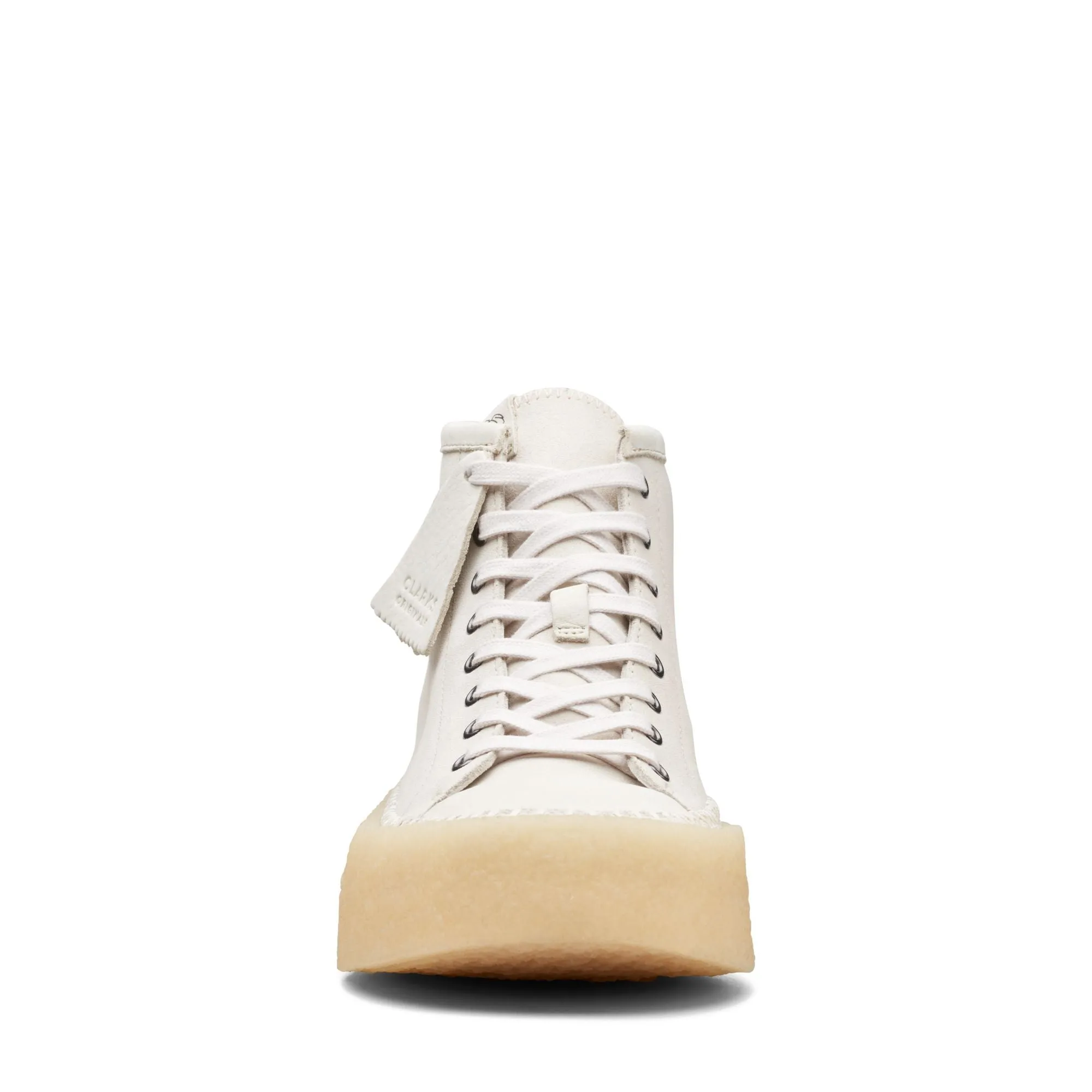Clarks Originals Caravan Men’s White Suede Mid Top Shoes 26167698