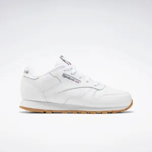 Classic Leather Shoes Preschool (White   Gum)