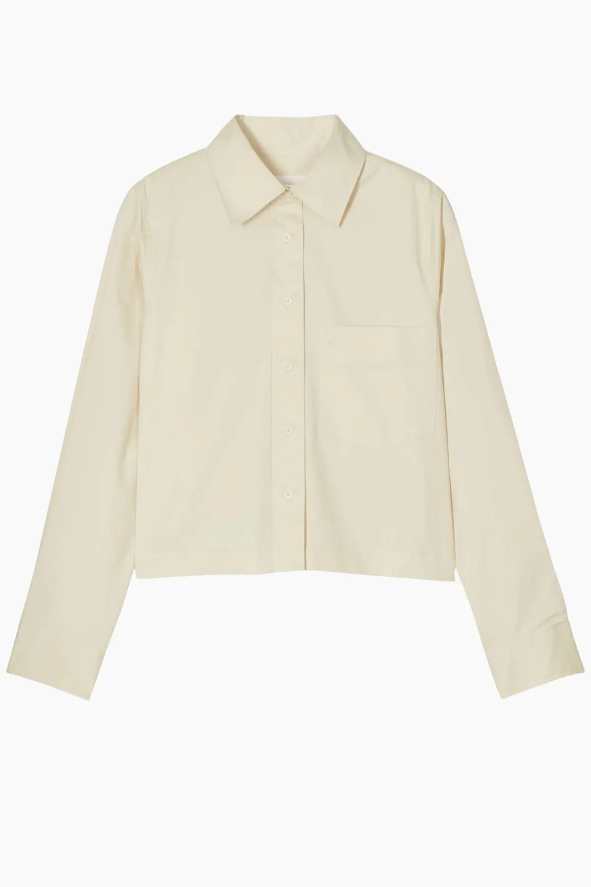 Closed Short Cotton Poplin Shirt - Vanilla Beige