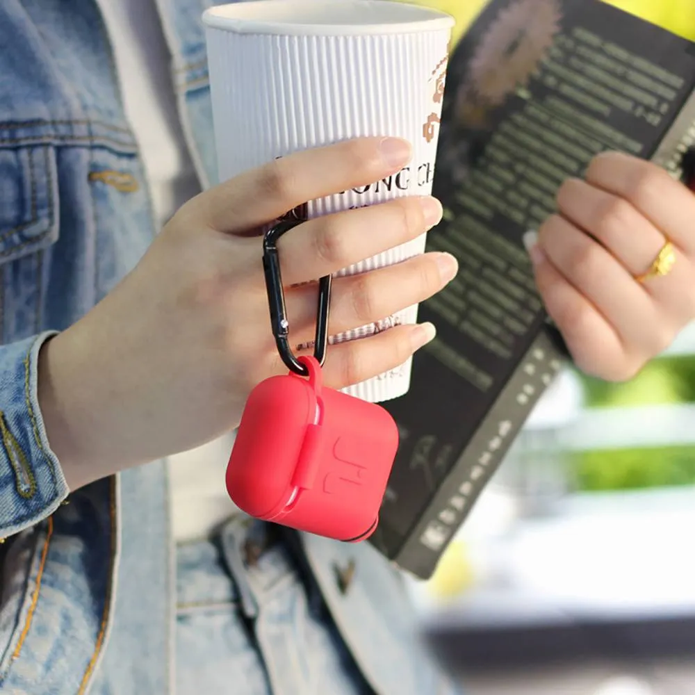 Custom Silicone Case AirPods  Earphone Case Red