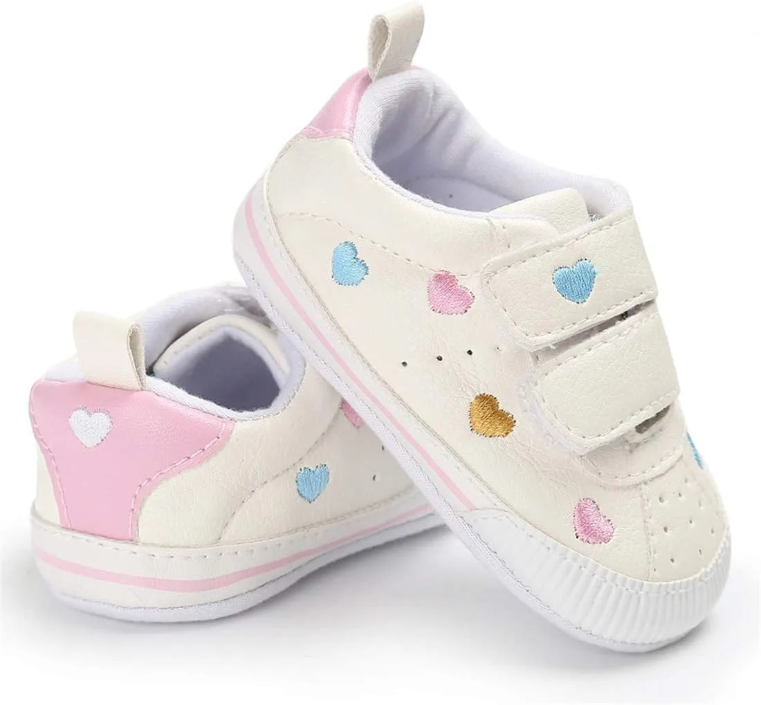 E-FAK Baby Shoes Boys Girls Infant Sneakers Non-Slip Rubber Sole Toddler Crib First Walker Shoes