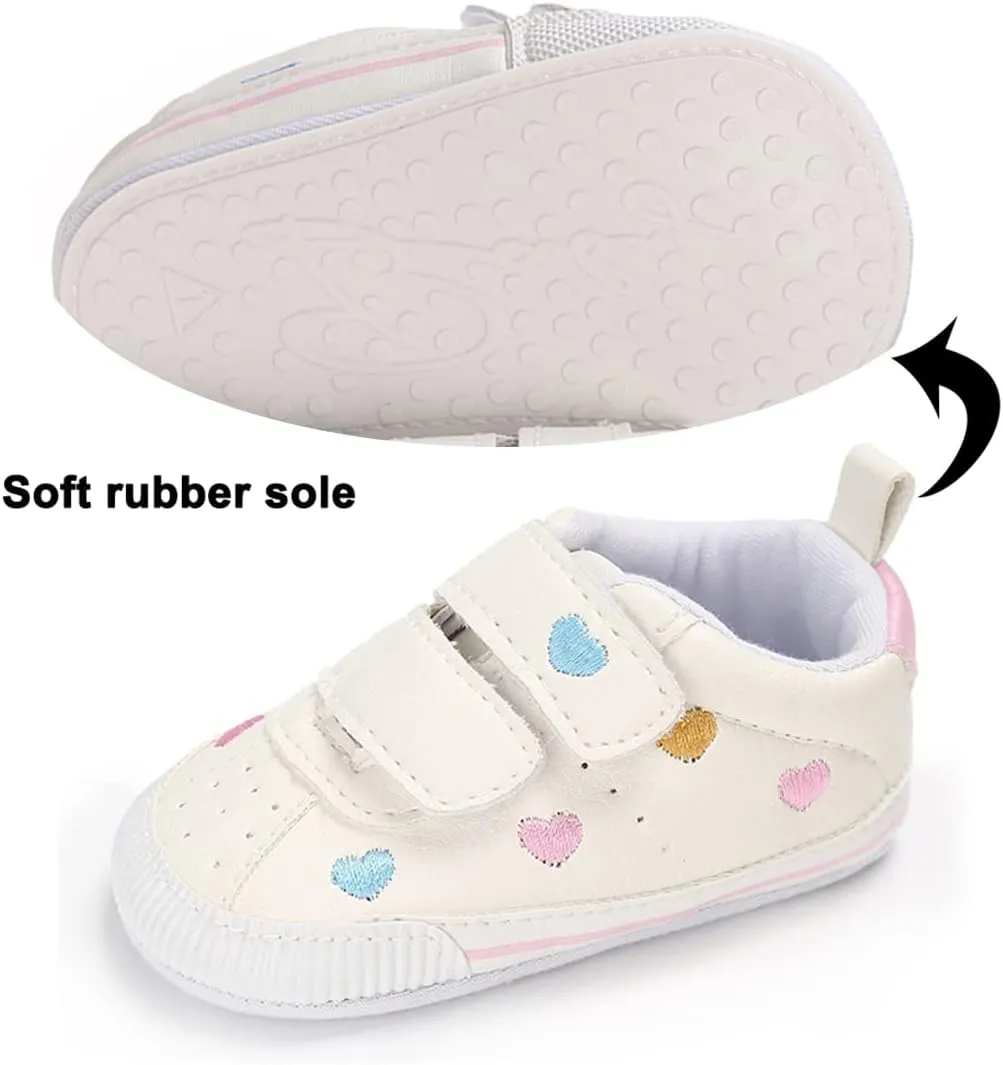 E-FAK Baby Shoes Boys Girls Infant Sneakers Non-Slip Rubber Sole Toddler Crib First Walker Shoes