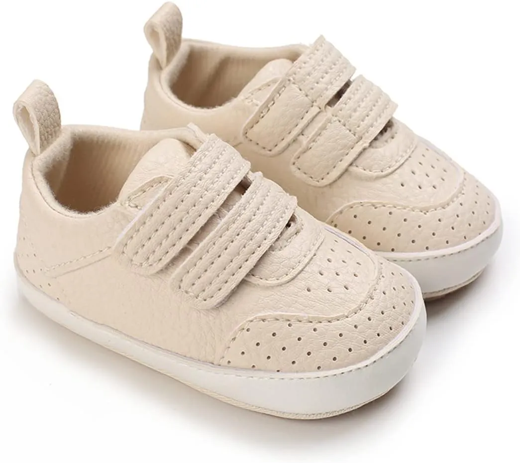 E-FAK Baby Shoes Boys Girls Infant Sneakers Non-Slip Rubber Sole Toddler Crib First Walker Shoes