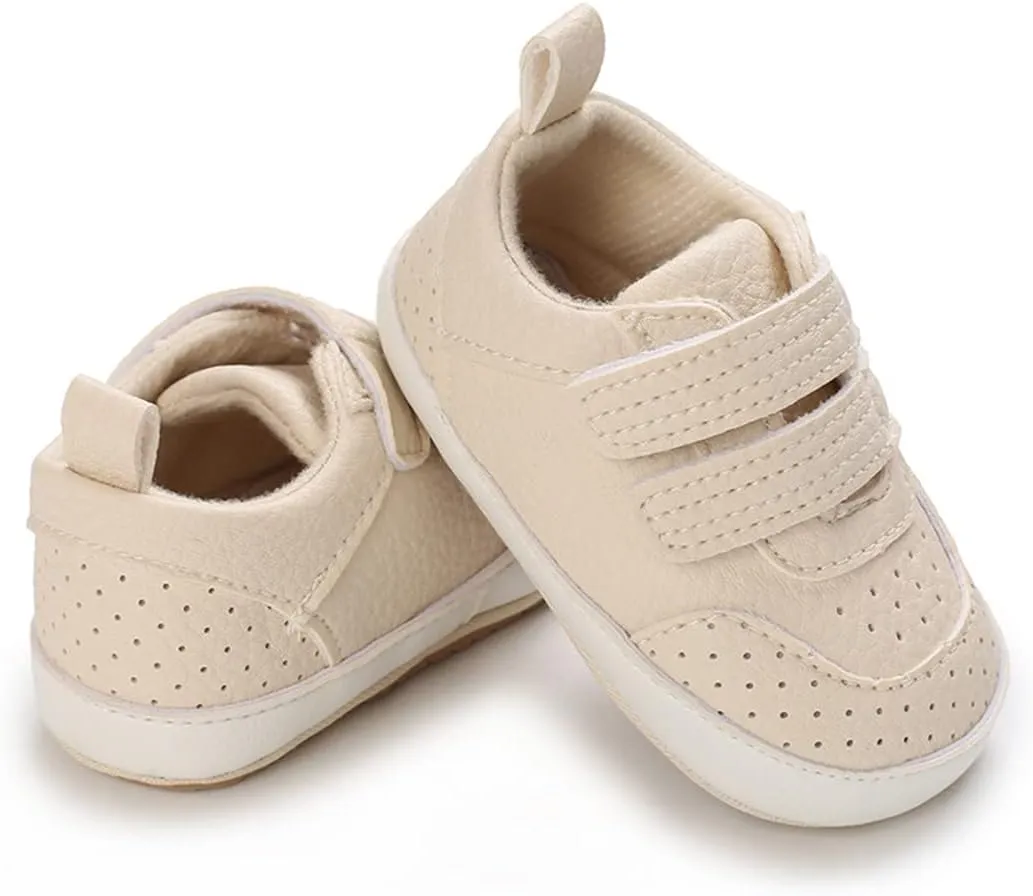 E-FAK Baby Shoes Boys Girls Infant Sneakers Non-Slip Rubber Sole Toddler Crib First Walker Shoes