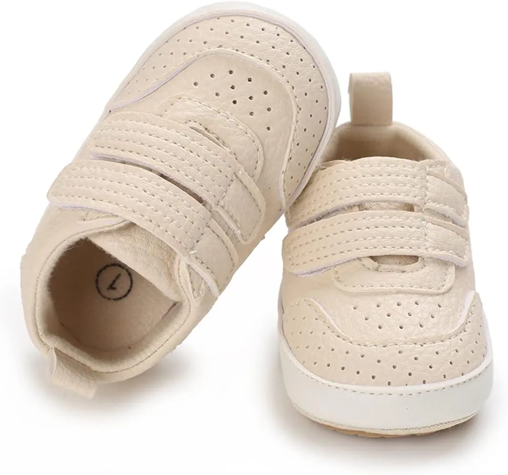 E-FAK Baby Shoes Boys Girls Infant Sneakers Non-Slip Rubber Sole Toddler Crib First Walker Shoes