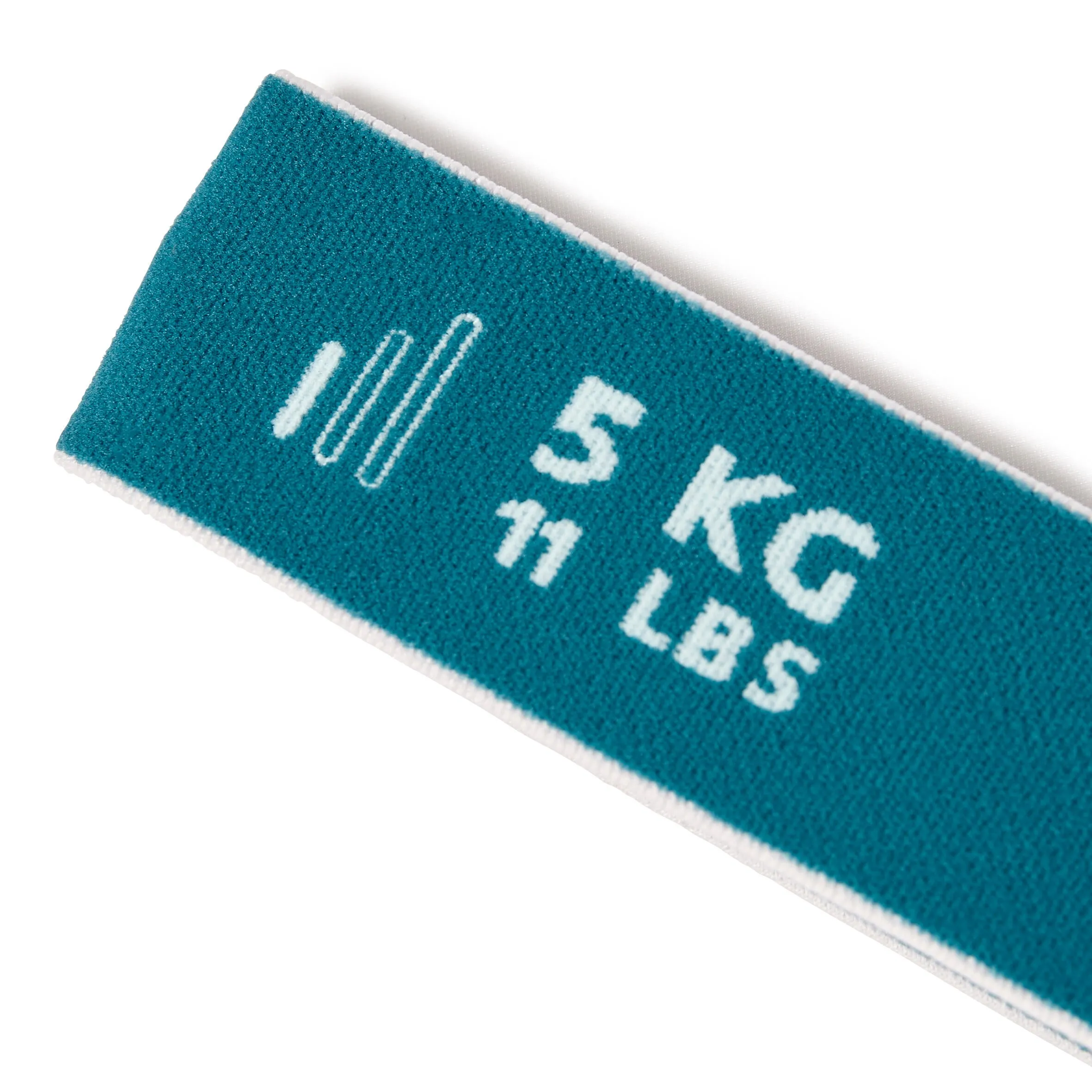 Elastic band/resistance band 5 kg textile - turquoise DOMYOS dark gasoline/blue ice