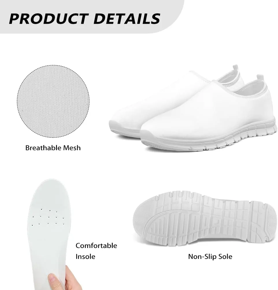 Floral Print Sneakers for Women Casual Low-Top Soft Anti-Skid Sneakers Slip On Lightweight Holiday Travel Shoes for Teen Girls US 5.5-11.5