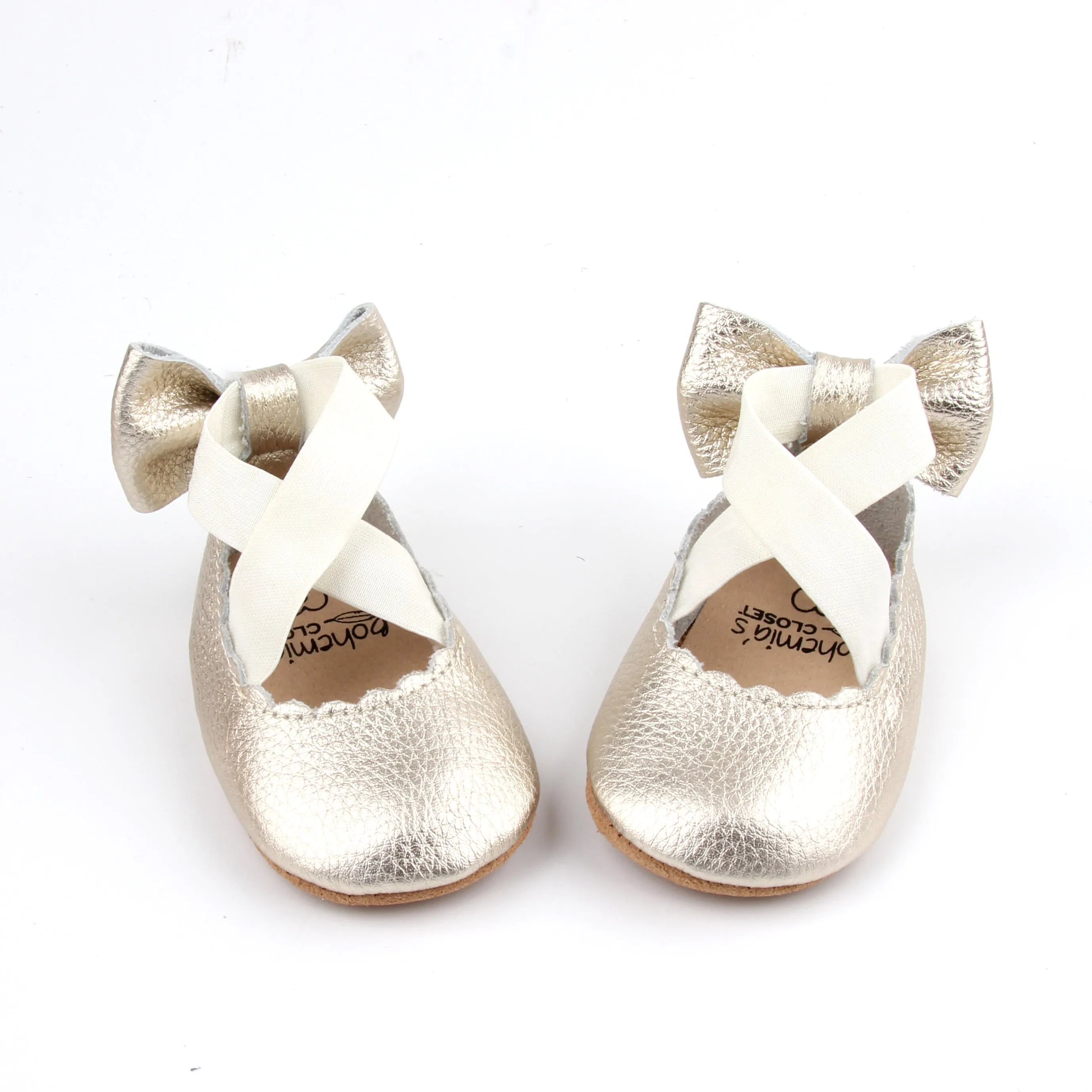 'Gold Rush' Prima Ballerina - Soft sole baby shoes