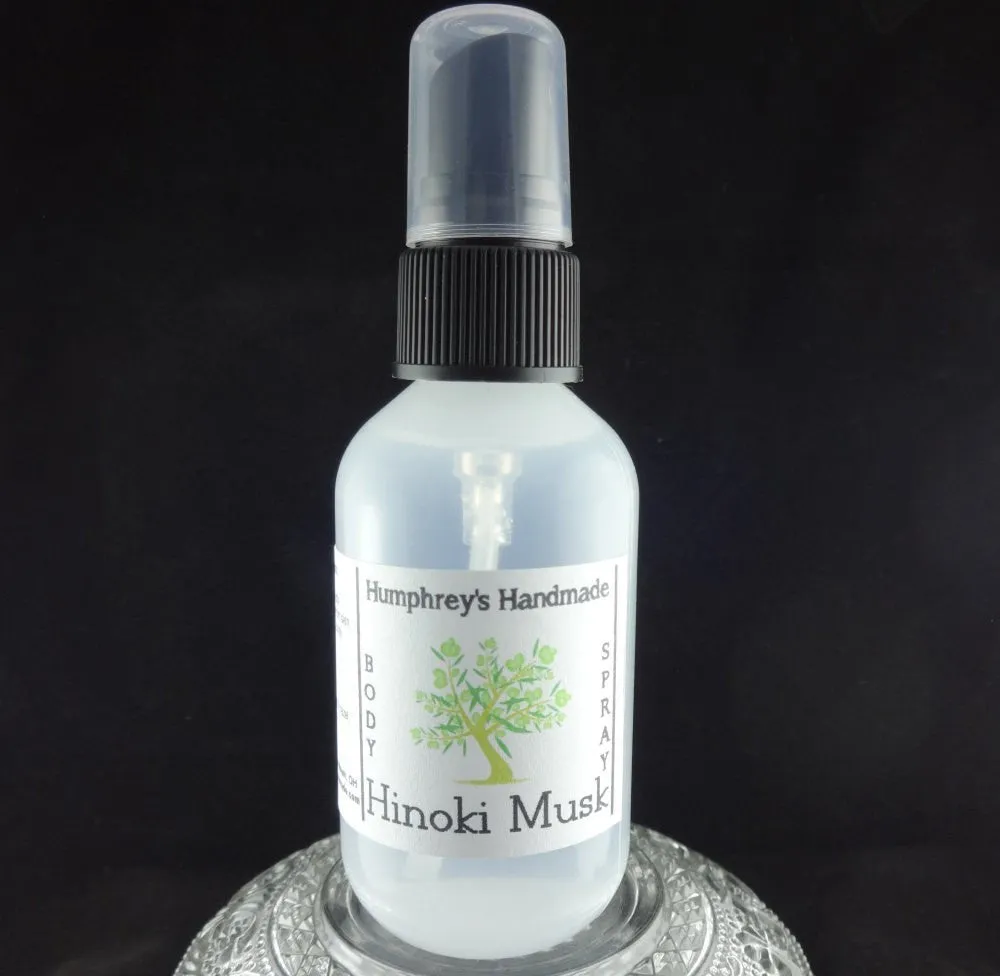 HINOKI MUSK Body Spray | Japanese Cypress | Exotic | All Natural Perfume | Room and Linen Spray