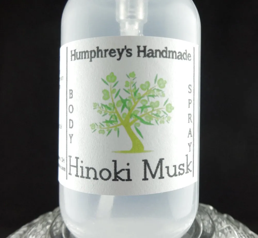 HINOKI MUSK Body Spray | Japanese Cypress | Exotic | All Natural Perfume | Room and Linen Spray