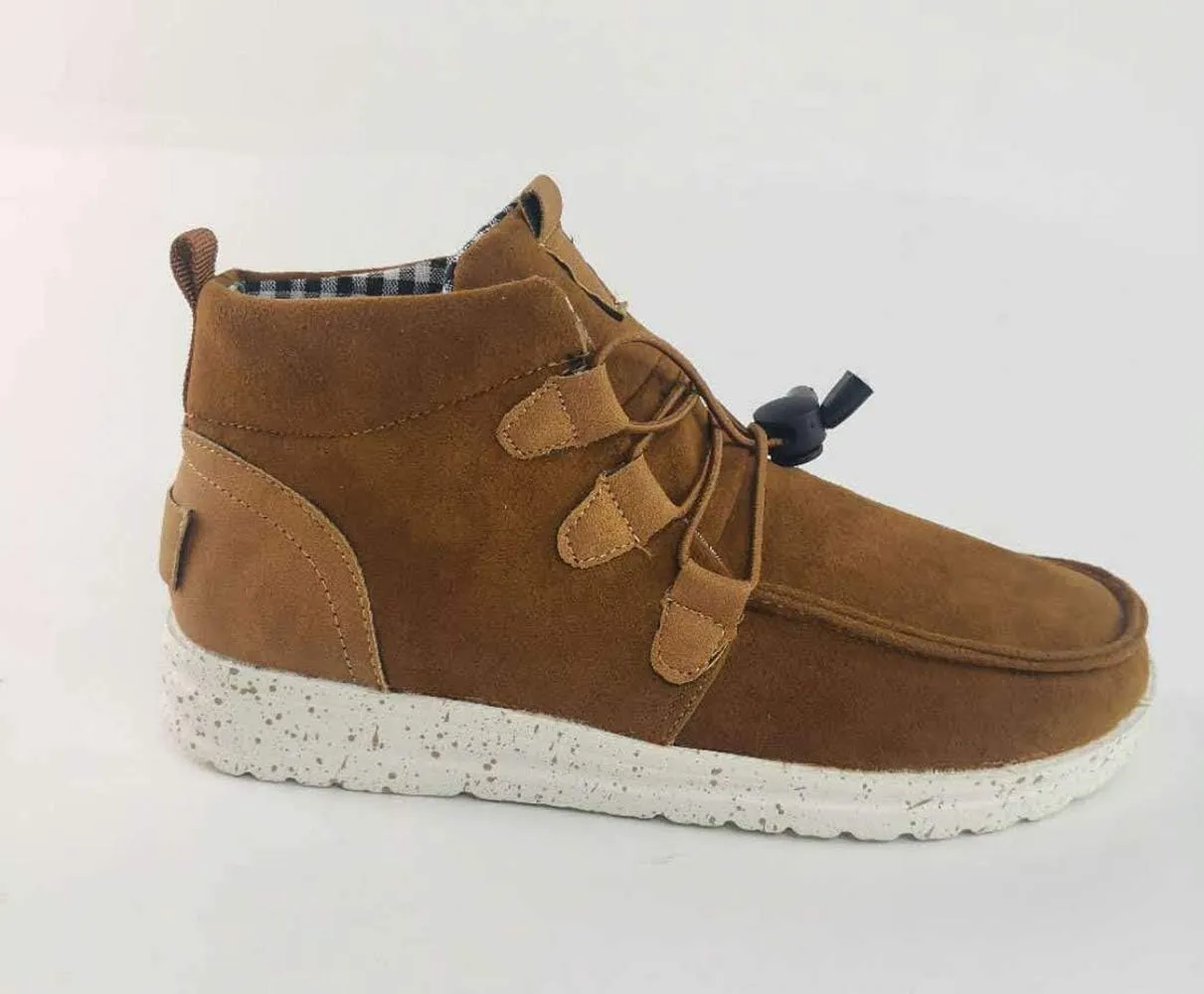 JITUUE Ladies Flat Lace-up Casual Suede Ankle Boots