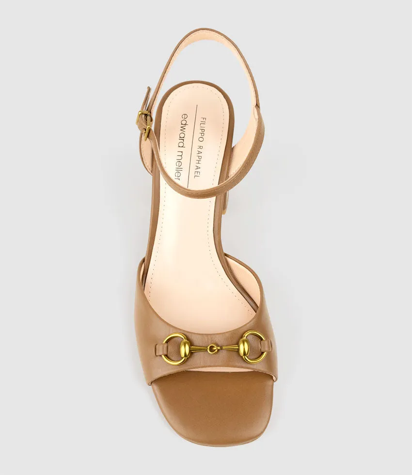 KATO85 Sandal with Horsebit in Tan Calf