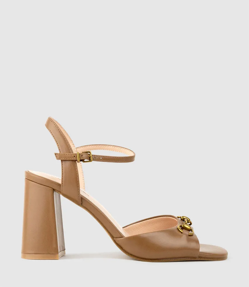 KATO85 Sandal with Horsebit in Tan Calf