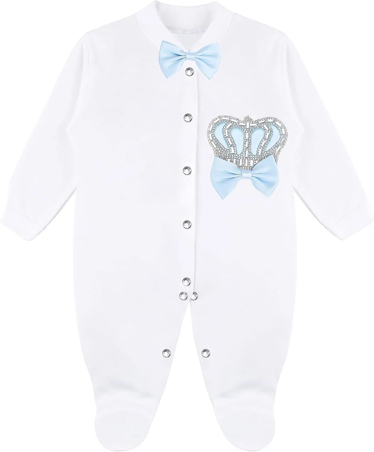 Lilax Baby Boy Newborn Crown Jewels Layette 4 Piece Gift Set