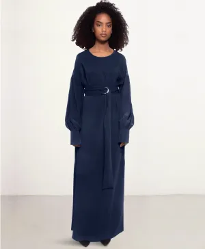 Long Sunday Dress Navy Blue