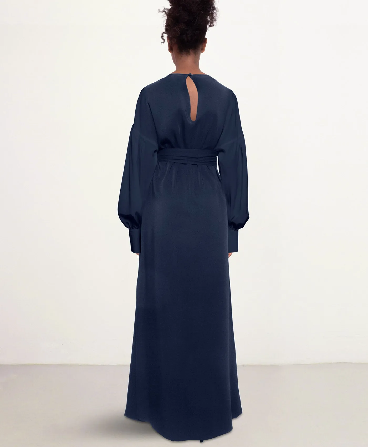 Long Sunday Dress Navy Blue
