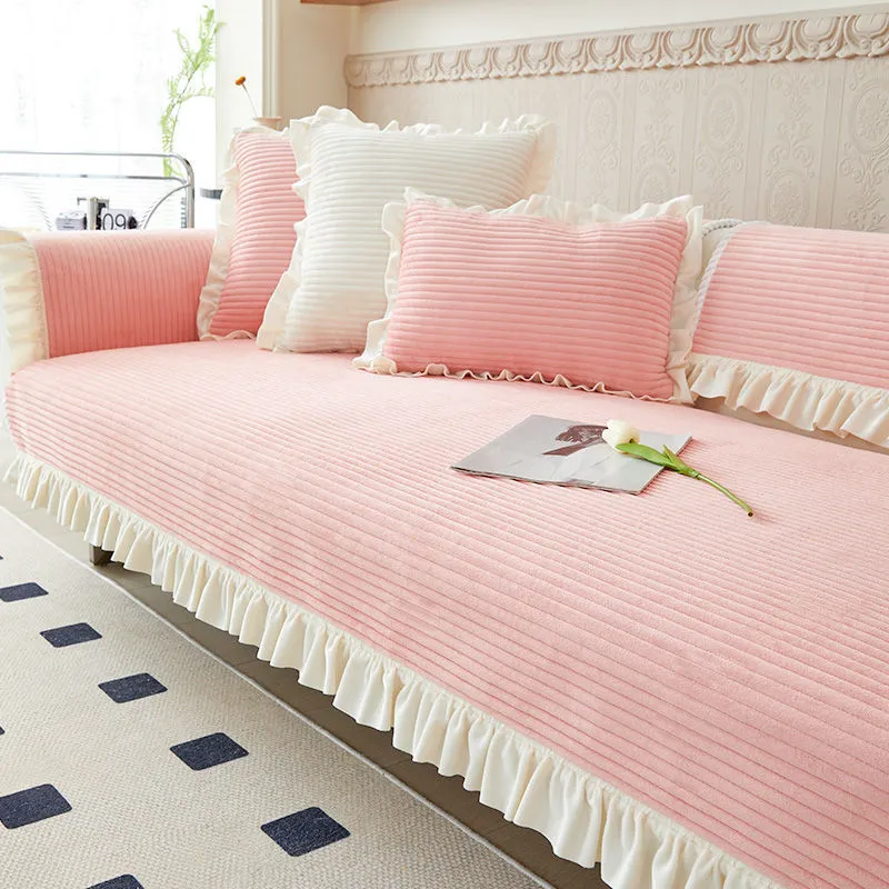 Lovely Plush Sofa Cushion Couch Cover