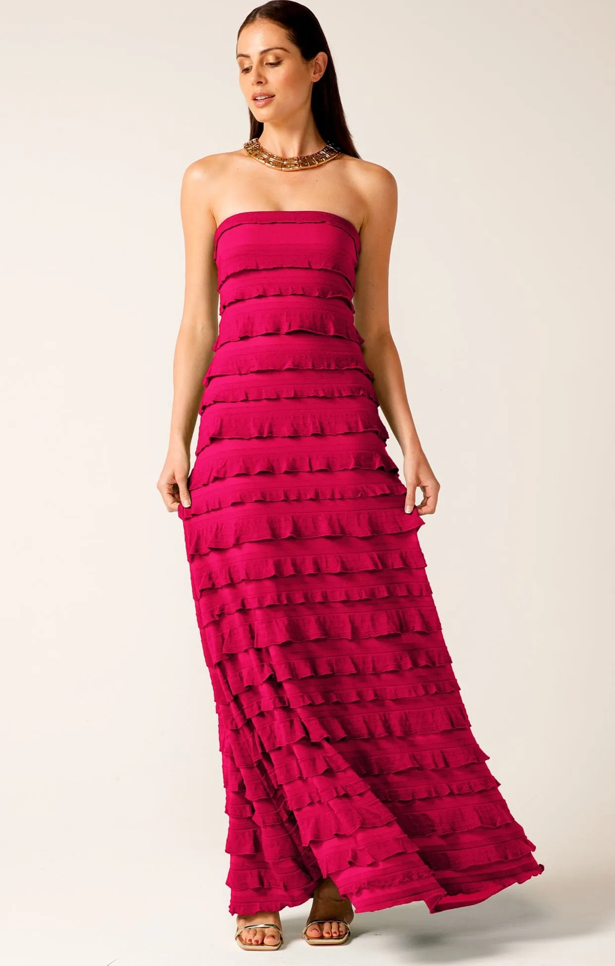 MADDISON DRESS IN RASPBERRY