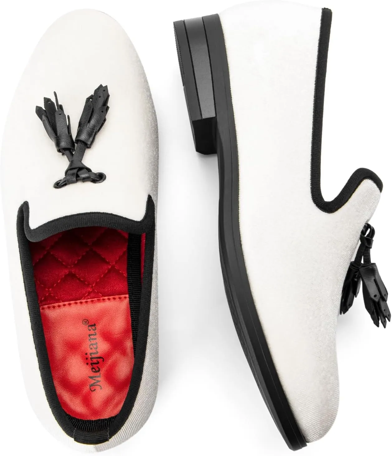 Meijiana Boys' Formal Dress Slip-On Loafers - Tuxedo Shoe for Baby Dress Shoes