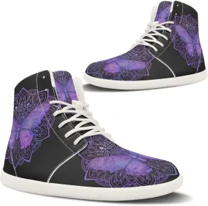 Men's Hi Top Barefoot Shoes | Wide Wide Toe Box Fashion Sneaker | Zero Drop Workout Walking Hiking Running Tennis Sneaker US 6-13.5