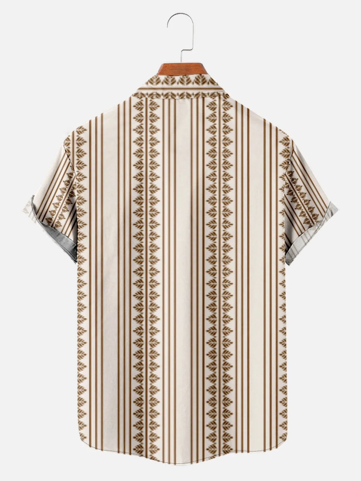 Men's Simple Pattern Striped Every Day Short Sleeve Shirt