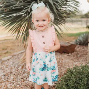 Pink Denim Cactus Dress Kid (6-7)