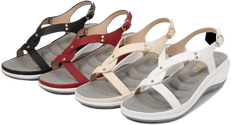Samee704 Orthopedic Sandals for Women Belardy Sandals Soft Cushion Pr Soles Recovery Flip Flops Thong Slippers - Hot New