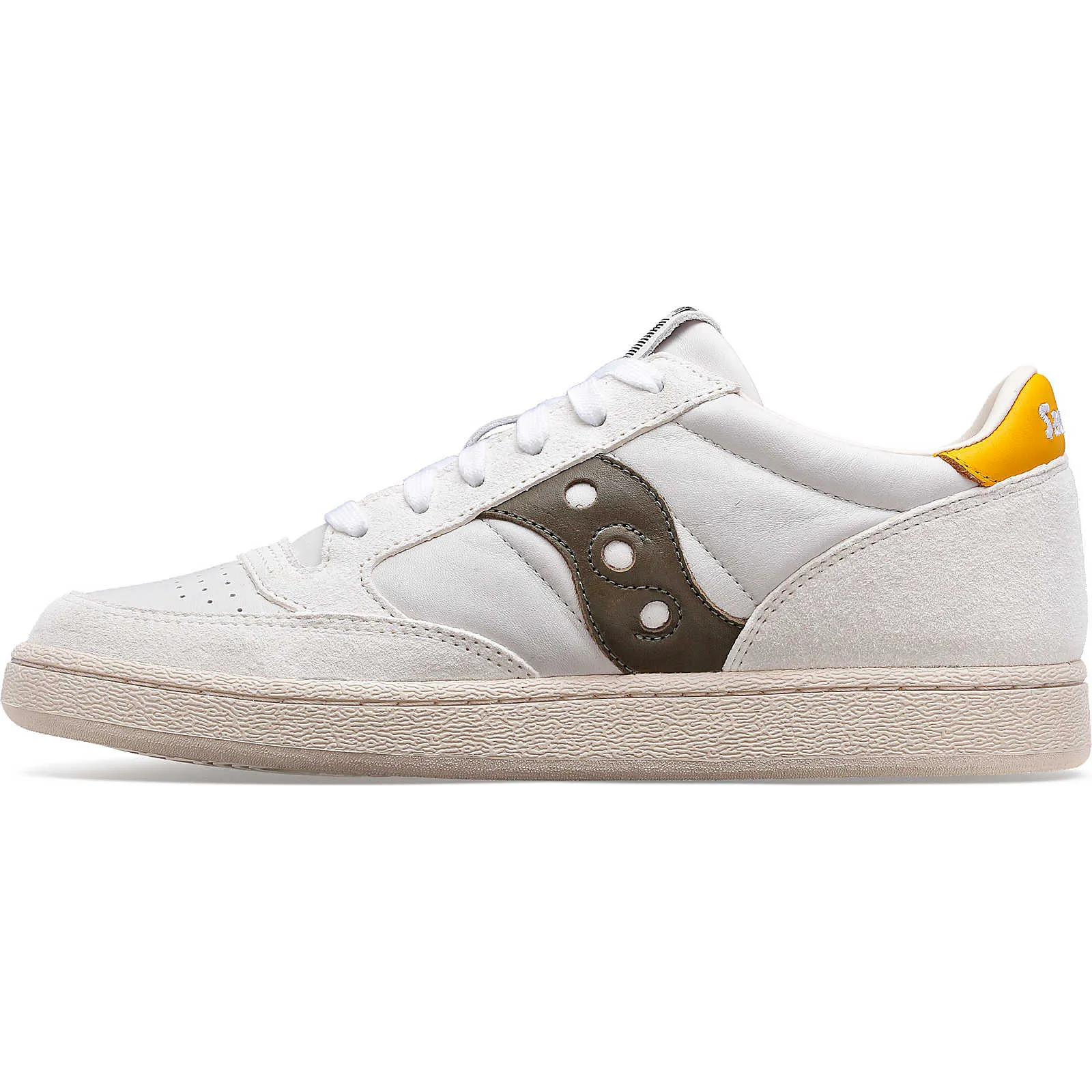 Saucony Mens Jazz Court Trainers - White / Green