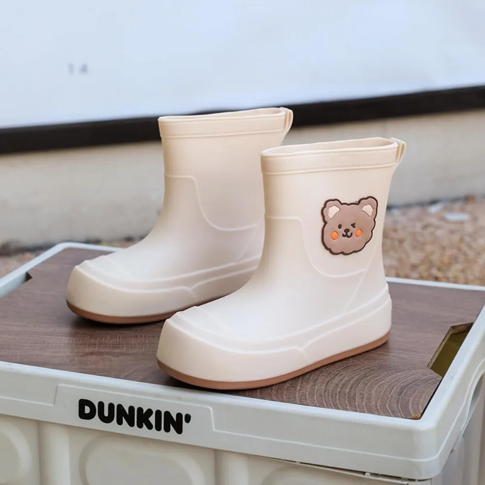 Short Ankle-High Rain Boots Waterproof Cute Short Rubber Cartoon Detachable Dog Boots