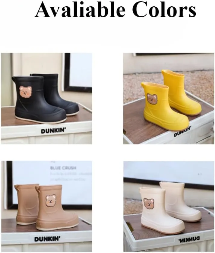 Short Ankle-High Rain Boots Waterproof Cute Short Rubber Cartoon Detachable Dog Boots