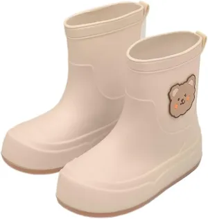 Short Ankle-High Rain Boots Waterproof Cute Short Rubber Cartoon Detachable Dog Boots