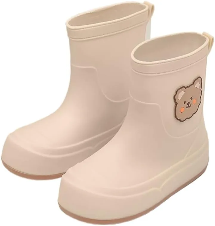 Short Ankle-High Rain Boots Waterproof Cute Short Rubber Cartoon Detachable Dog Boots
