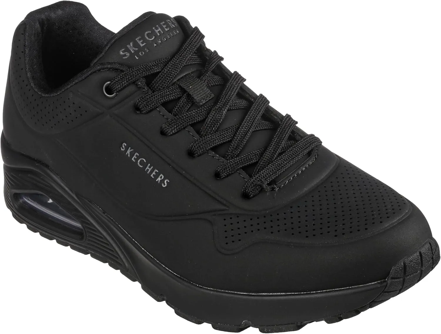 Skechers Men's Uno-Stand On Air Sneaker, Black/Black, 7 Wide