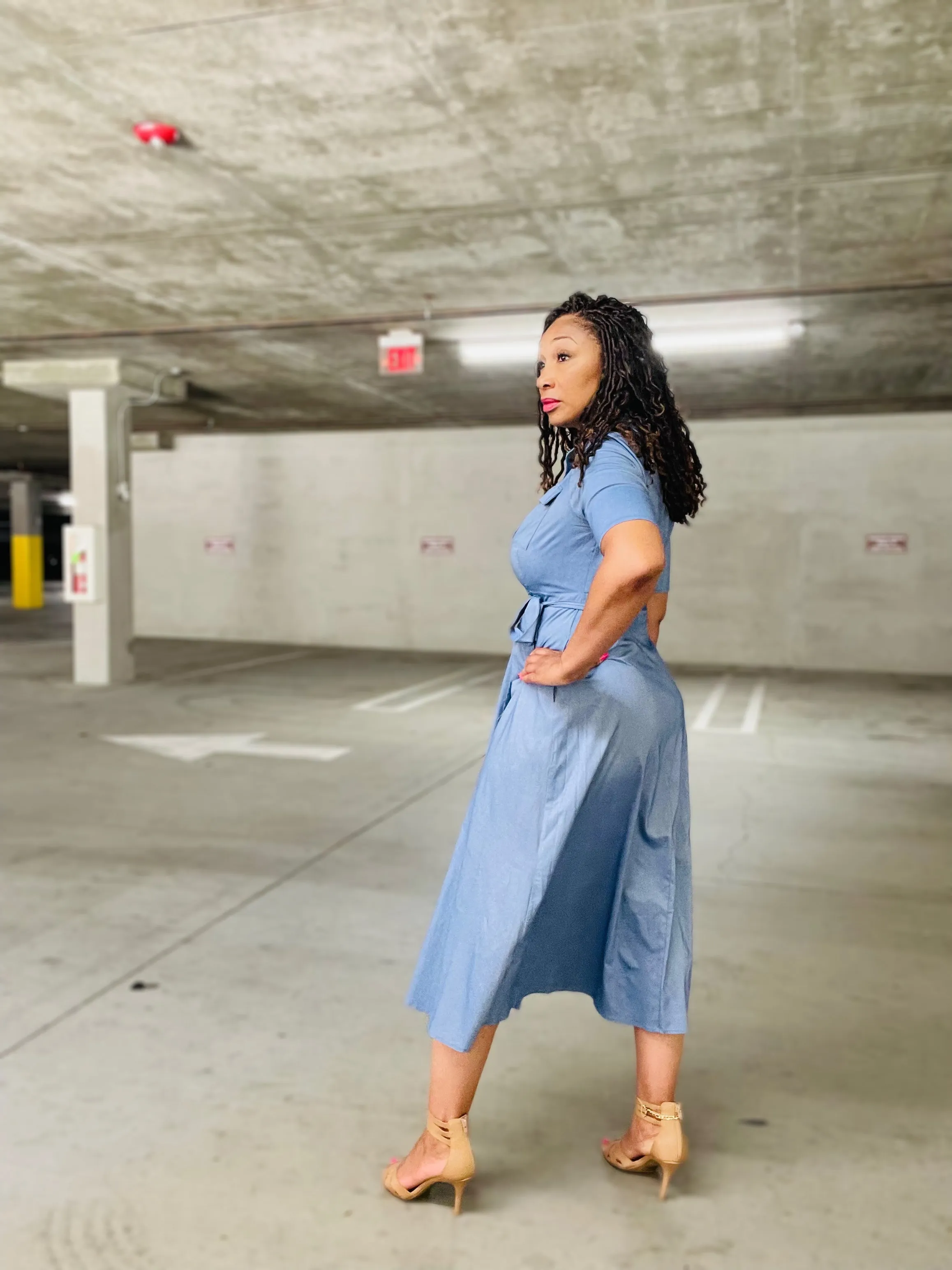Sky’s Wrap Midi Dress