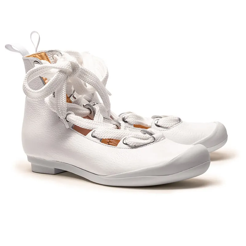 SS25_52 HIGHLANDER Chalk | Leather Boots