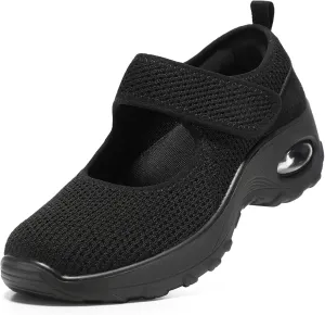 STQ Womens Walking Shoes Non Slip Orthopedic Shoes Adjustable Mary Jane Shoes