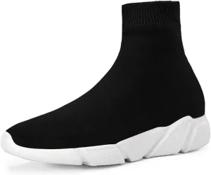 SUNROLAN Fashion Sneakers for Men Lightweight Athletic Running Shoes Breathable Walking Sock Shoes