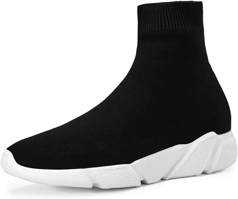 SUNROLAN Fashion Sneakers for Men Lightweight Athletic Running Shoes Breathable Walking Sock Shoes