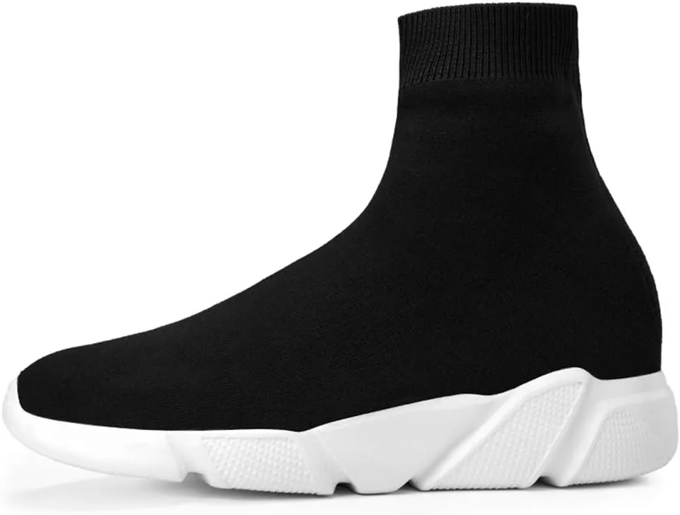 SUNROLAN Fashion Sneakers for Men Lightweight Athletic Running Shoes Breathable Walking Sock Shoes