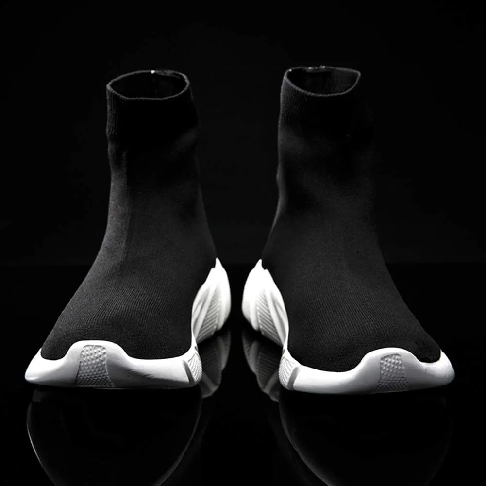 SUNROLAN Fashion Sneakers for Men Lightweight Athletic Running Shoes Breathable Walking Sock Shoes