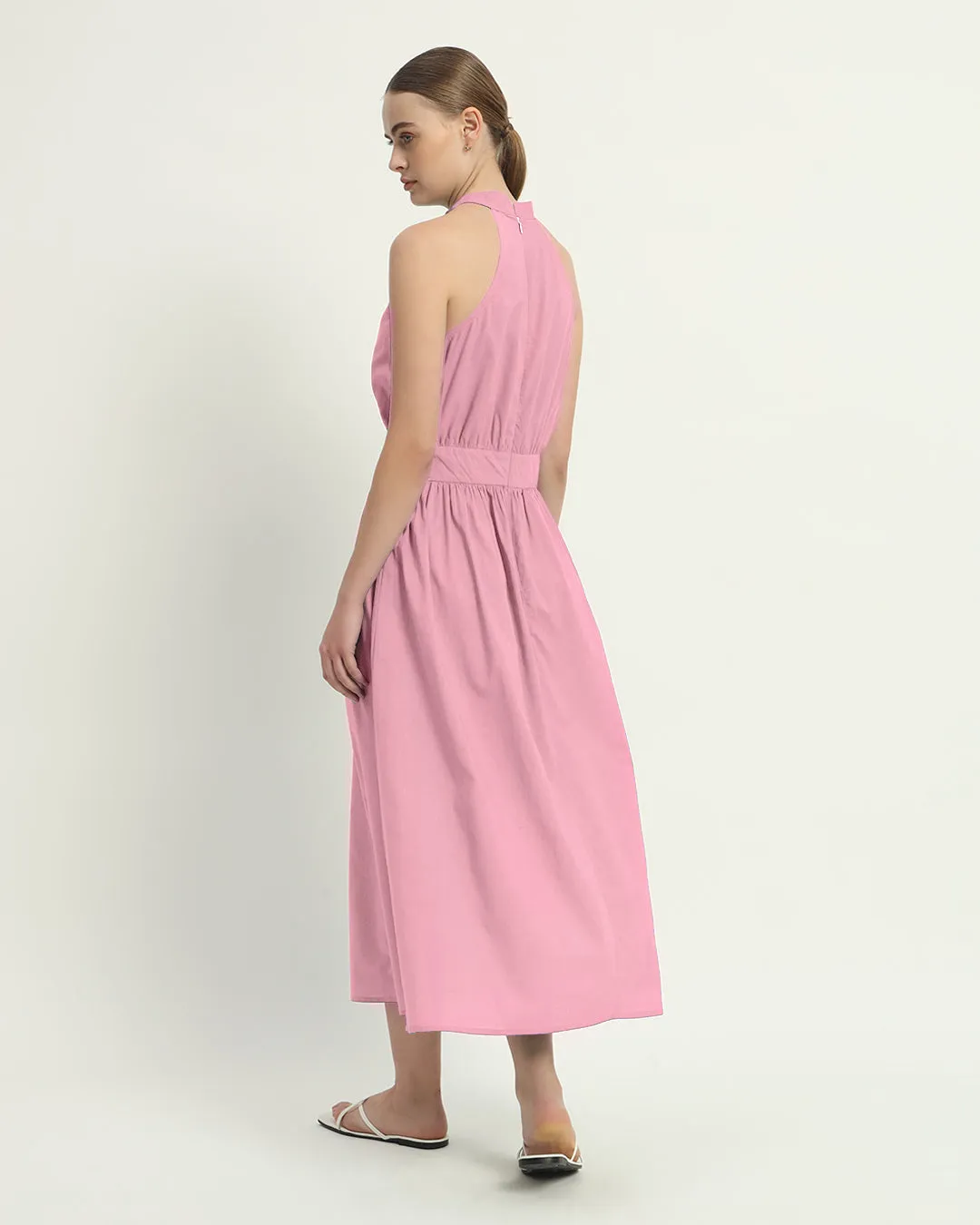 The Massena Fondant Pink Cotton Dress