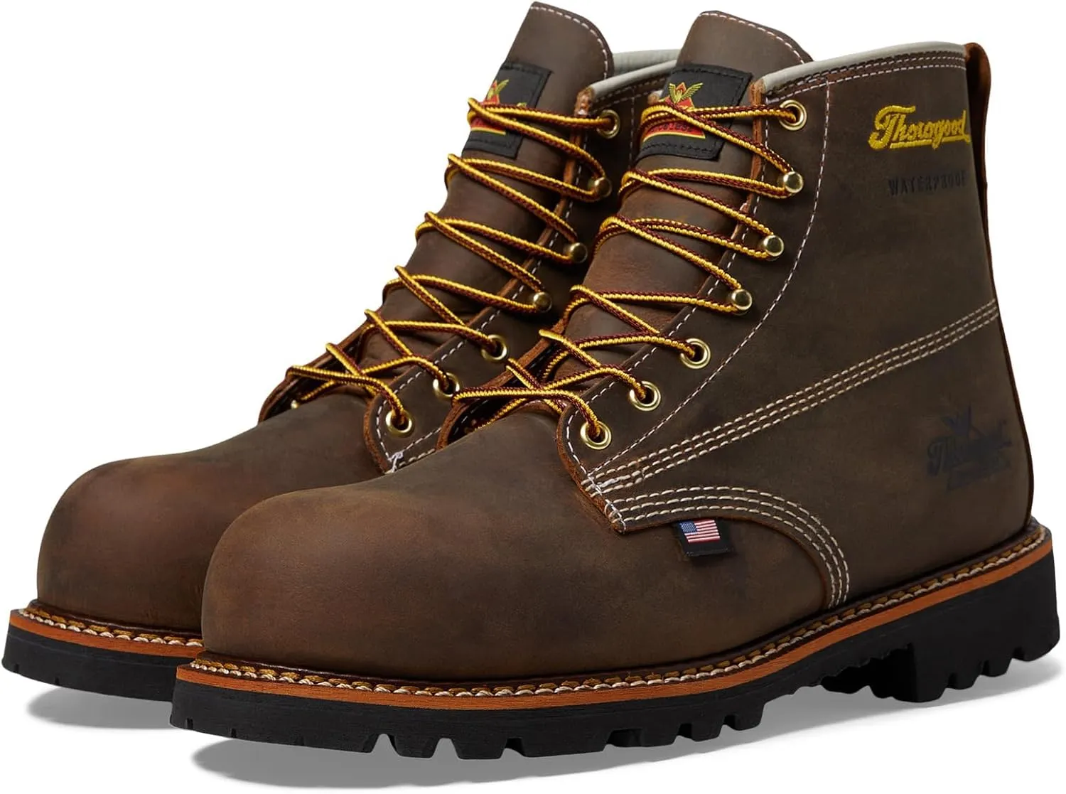 Thorogood Mens American Heritage 6" Waterproof Safety Toe